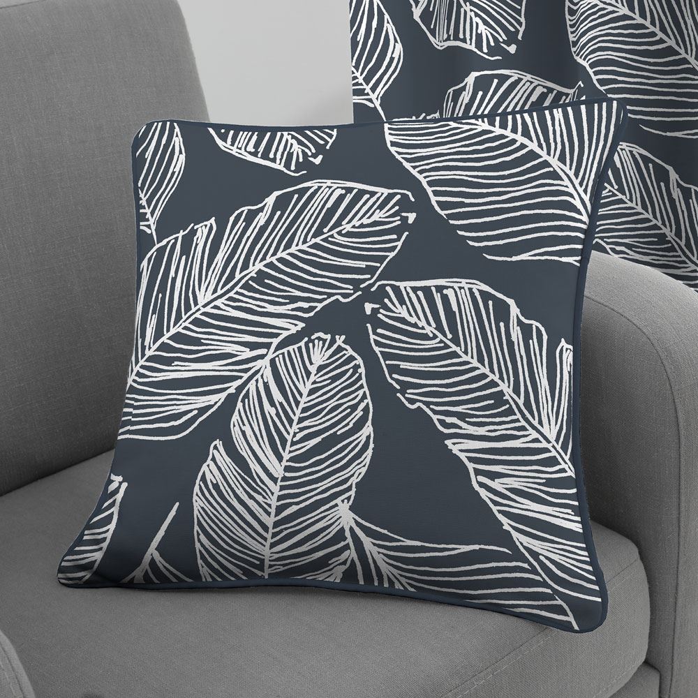 Fusion Matteo Botanical Palm Leaf Print 100% Cotton Filled Cushion