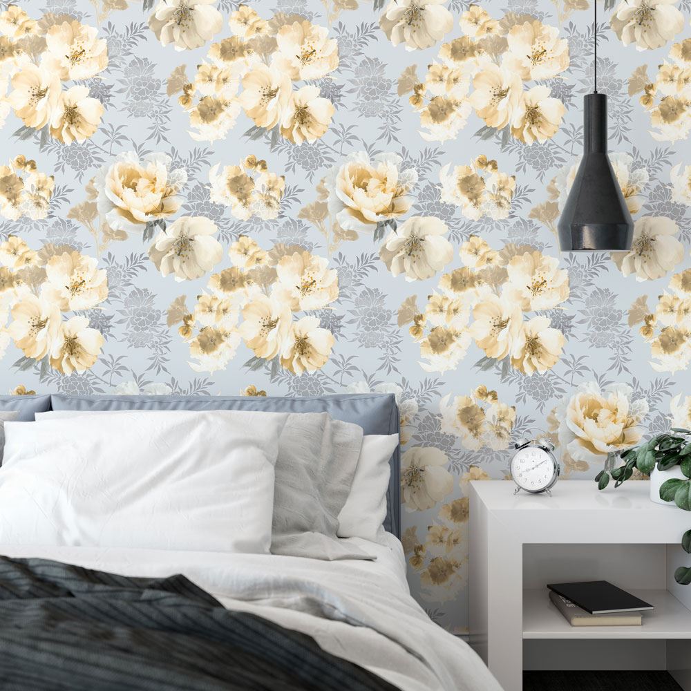 Catherine Lansfield Dramatic Floral Wallpaper