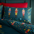 Catherine Lansfield Christmas Nutcracker Print Reversible Duvet Cover Set