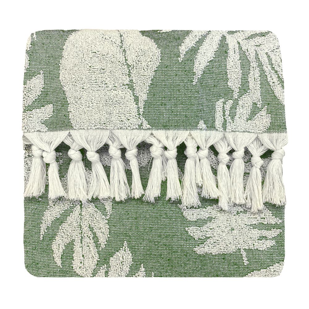 Furn Tropics 100% Turkish Cotton Tasselled Bath Towel