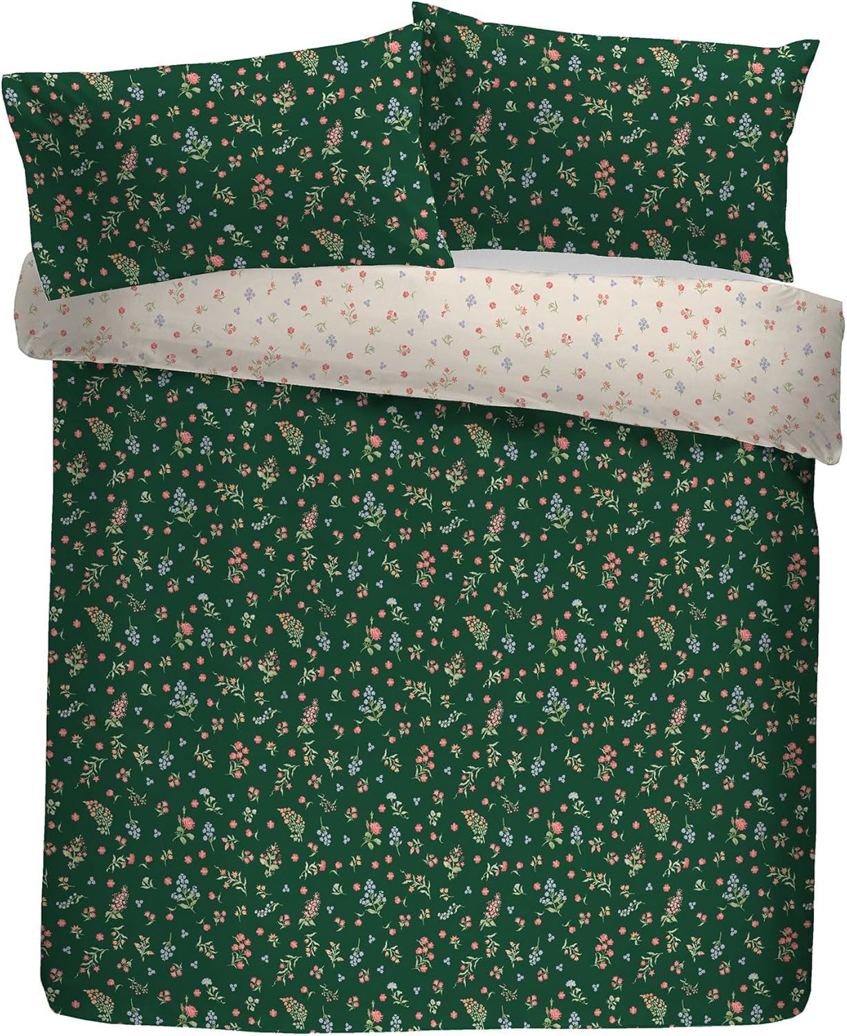 Fusion Nelly Ditsy Pinsonic Print Textured Reversible Duvet Cover Set