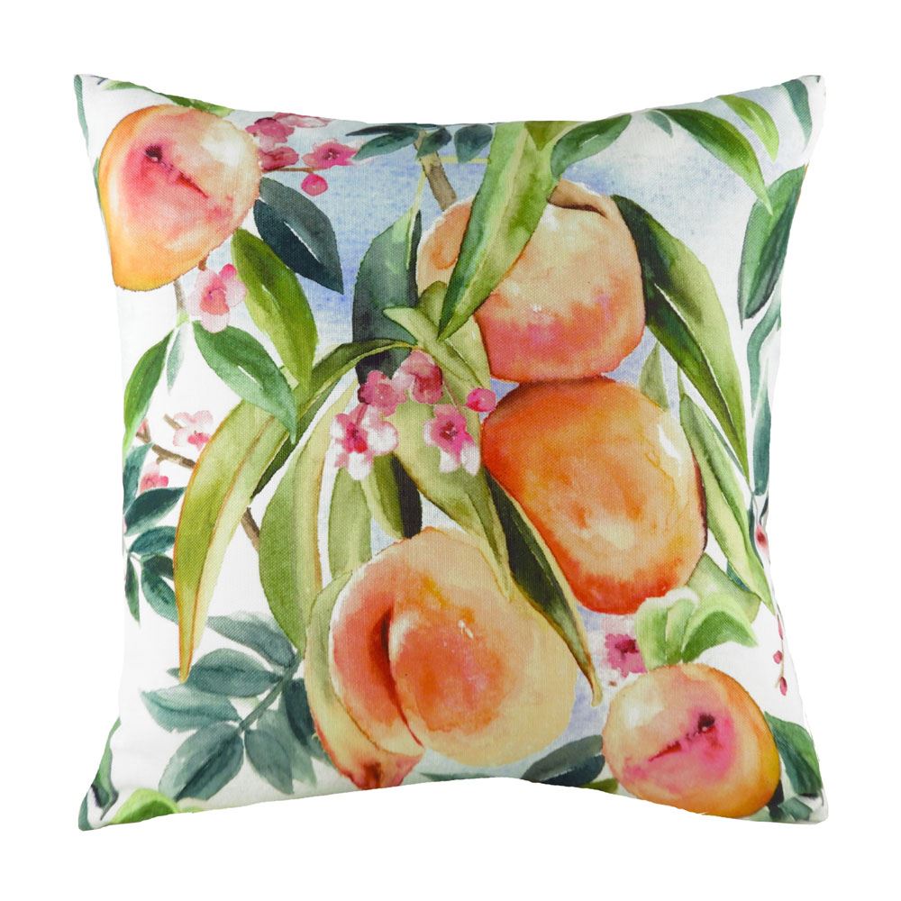 Evans Lichfield Fruit Peaches Watercolour Print Cushion Cover