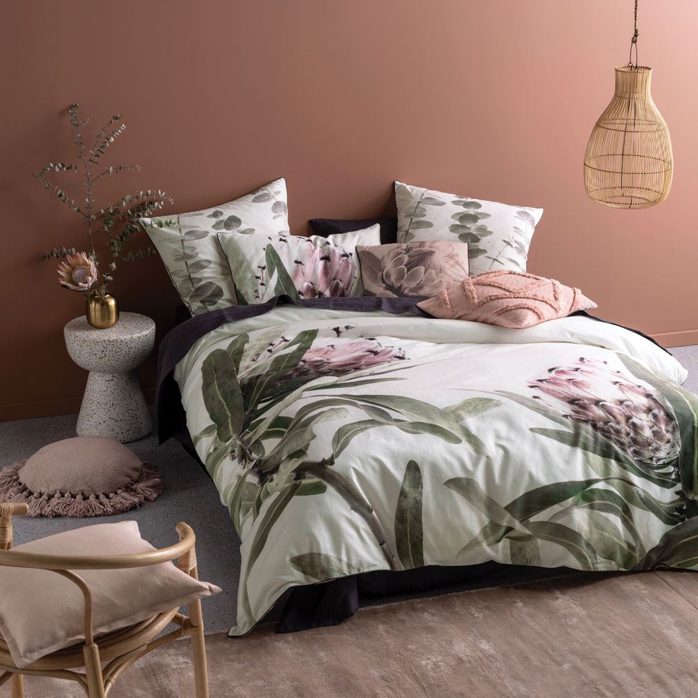 Linen House Alice Grandiflora Print 100% Cotton Reversible Duvet Cover Set