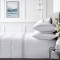 Appletree Boutique Embroidered Band 100% Cotton 200 Thread Count Duvet Cover Set