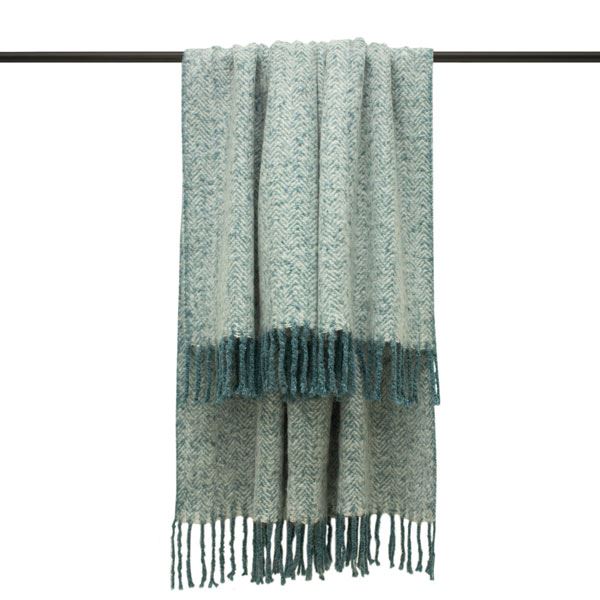 Furn Weaver Herringbone Tasselled Throw, 130 x 180 Cm
