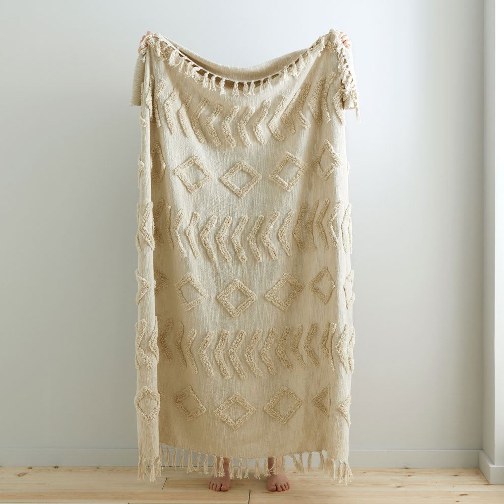 Pineapple Elephant Kabeli Tufted 100% Cotton Throw