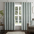 Curtina Chateau Botanical Woven Jacquard Eyelet Lined Curtains