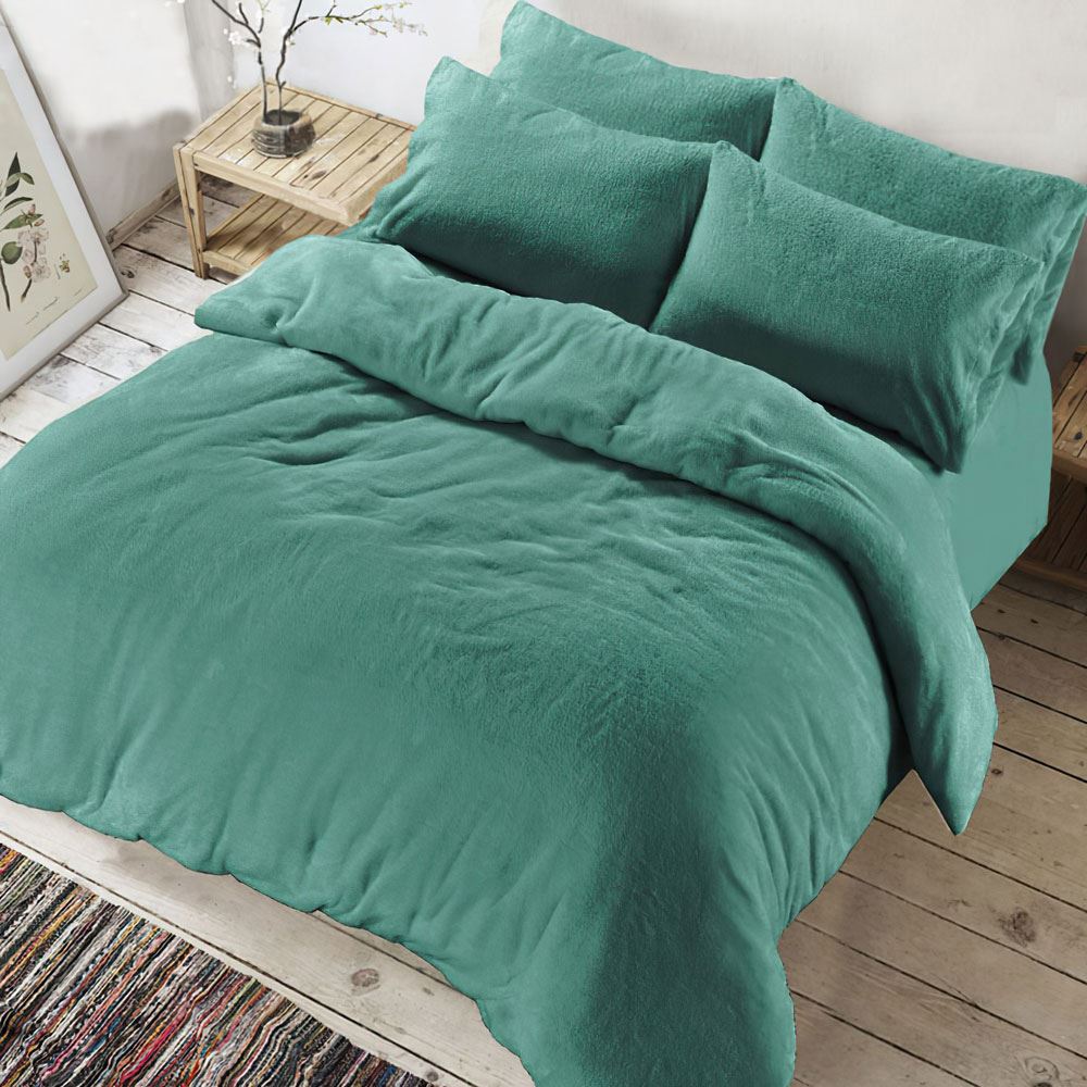 Night Zone Super Soft Teddy Fleece Warm & Cosy Duvet Cover Set