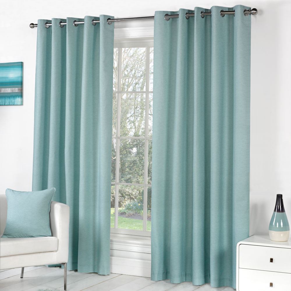 Fusion Sorbonne 100% Cotton Eyelet Lined Curtains