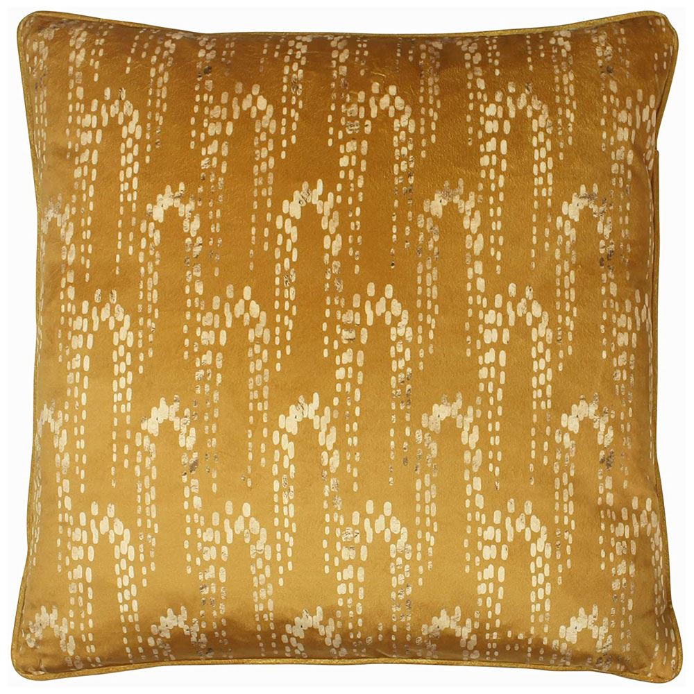 Furn Wisteria Faux Foil Geometric Print Piped Edge Cushion Cover