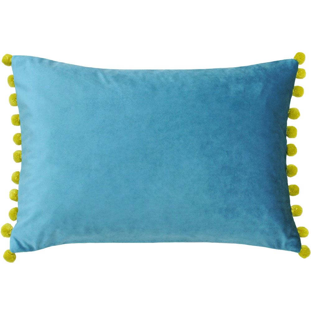 Riva Paoletti Fiesta Velvet Pom Pom Fringe Cushion Cover