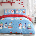 Dreams & Drapes Christmas Let It Snow Cotton Rich Reversible Duvet Cover Set