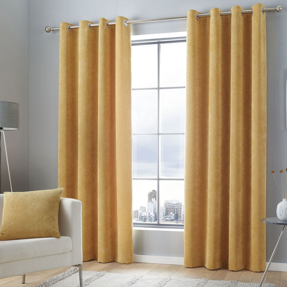 Appletree Signature Kilbride Cord Chenille Textured Eyelet Lined Curtains