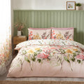 Catherine Lansfield Countryside Floral Reversible King Duvet Cover Set with Pillowcases Pink