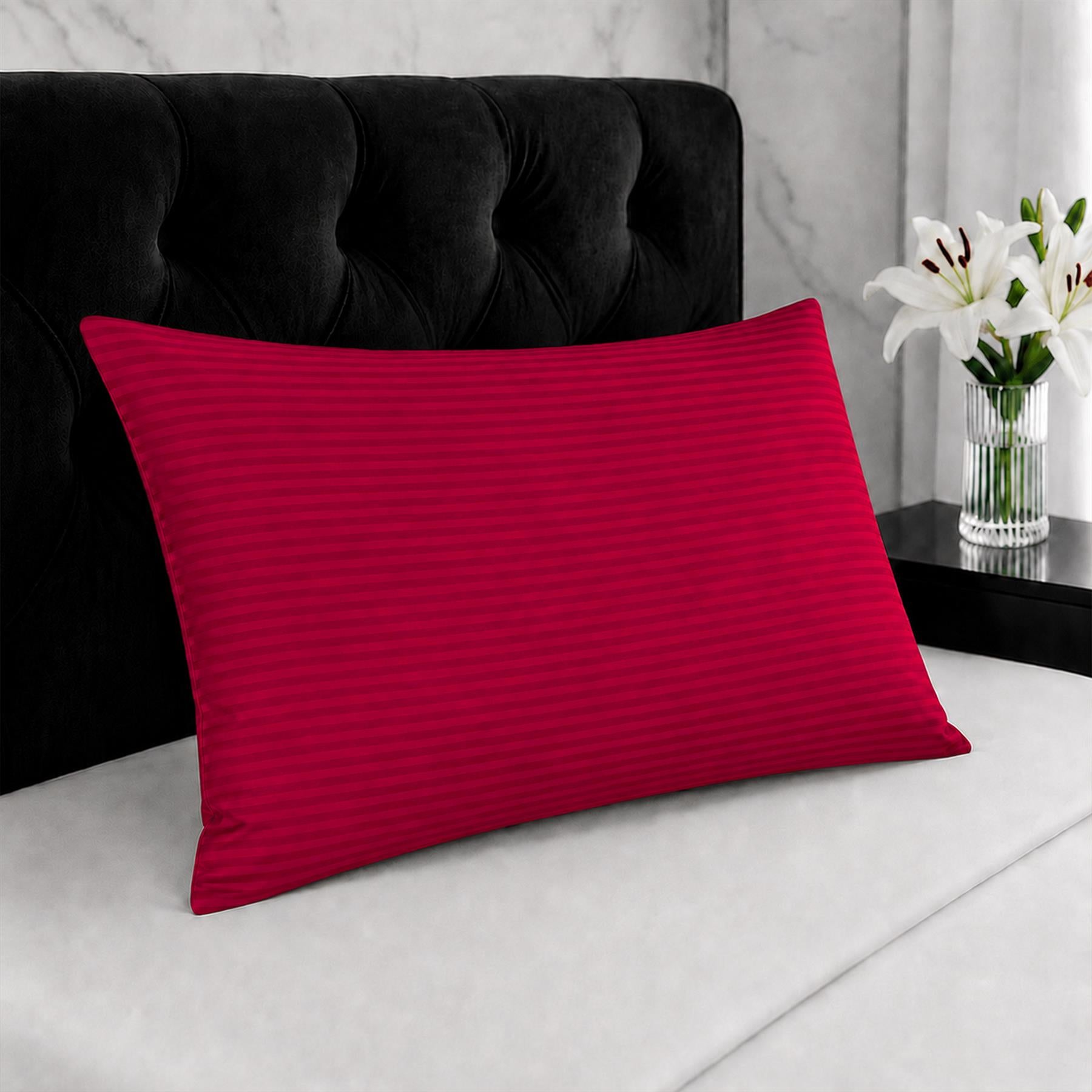 Night Zone Satin Stripe 100% Cotton 250 Thread Count Housewife Pillow Case