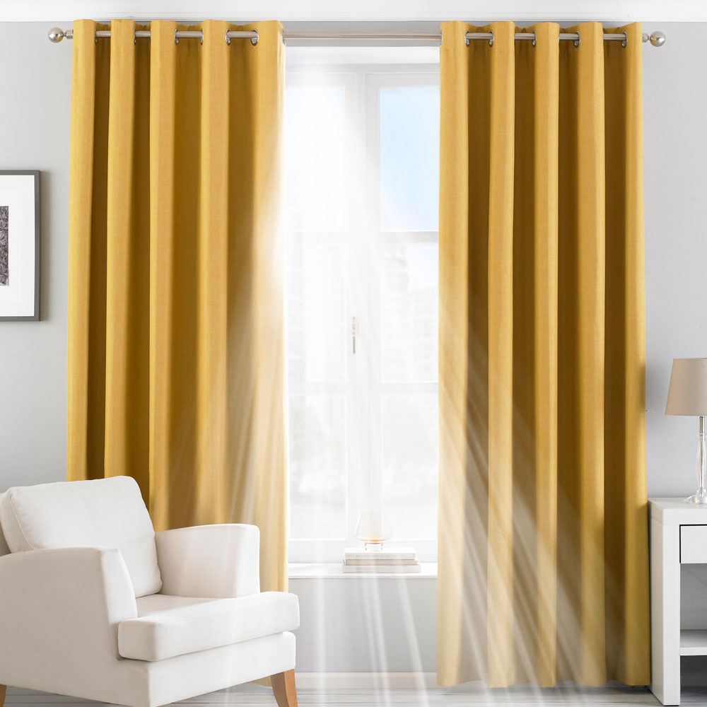 Riva Home Eclipse Plain Thermal Blackout Eyelet Lined Curtains