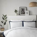 Serene Madison Plain Dyed Bordered Easy Care Duvet Cover Set