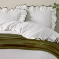 Wylder Blousey 100% Cotton Sateen Ruffle Trim Oxford Pillowcase