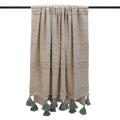Furn Boho Geometric Tufted 100% Cotton Tasselled Throw