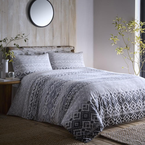 Appletree Hygge Bergen Geometric 100% Brushed Cotton Duvet Cover Set