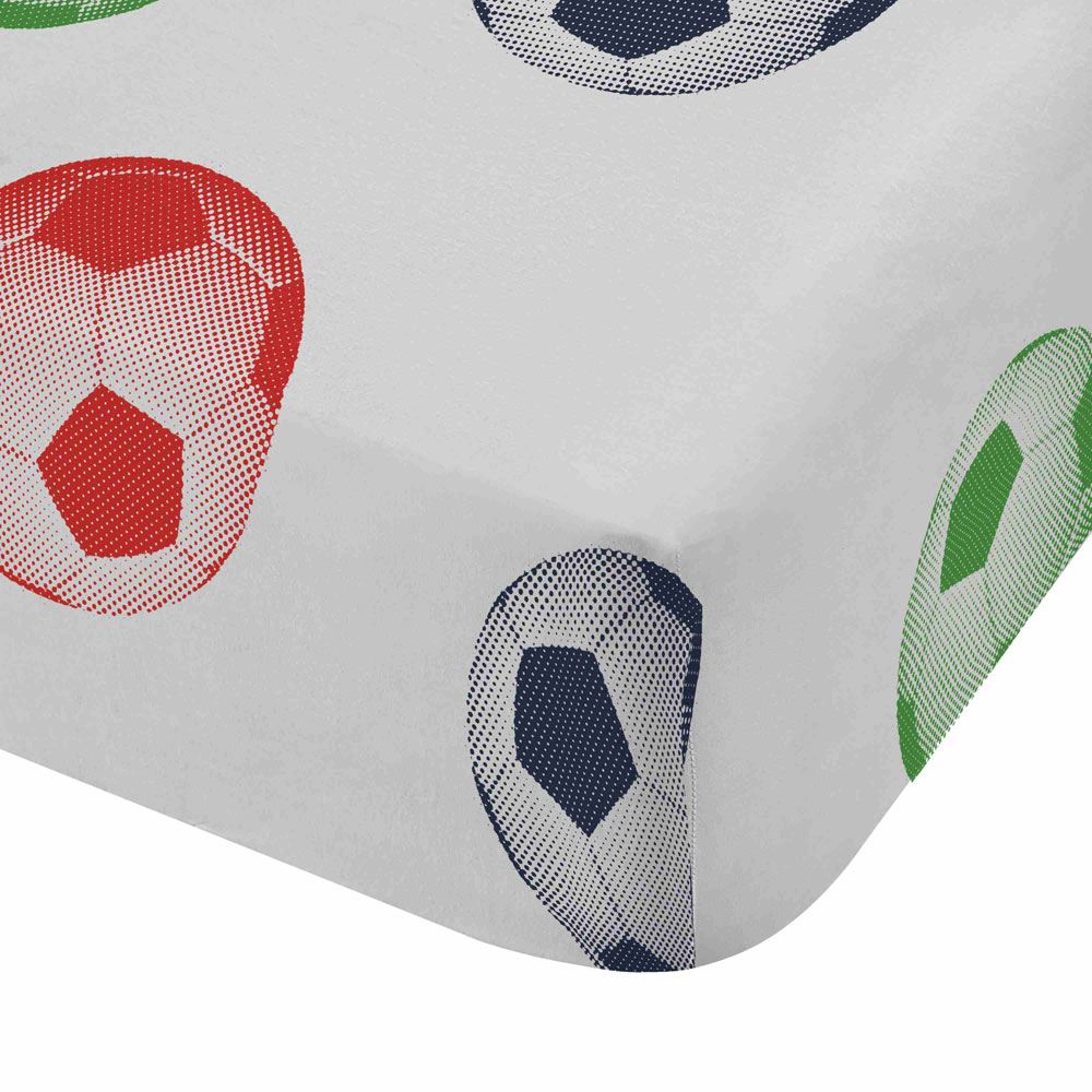 Catherine Lansfield Kids Eat Sleep Football Print Easy Care Fitted Sheet