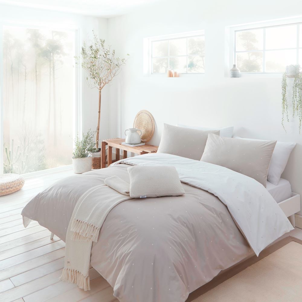 Drift Home Betty Spot Print Sustainable Eco-Friendly Reversible Duvet Cover Set