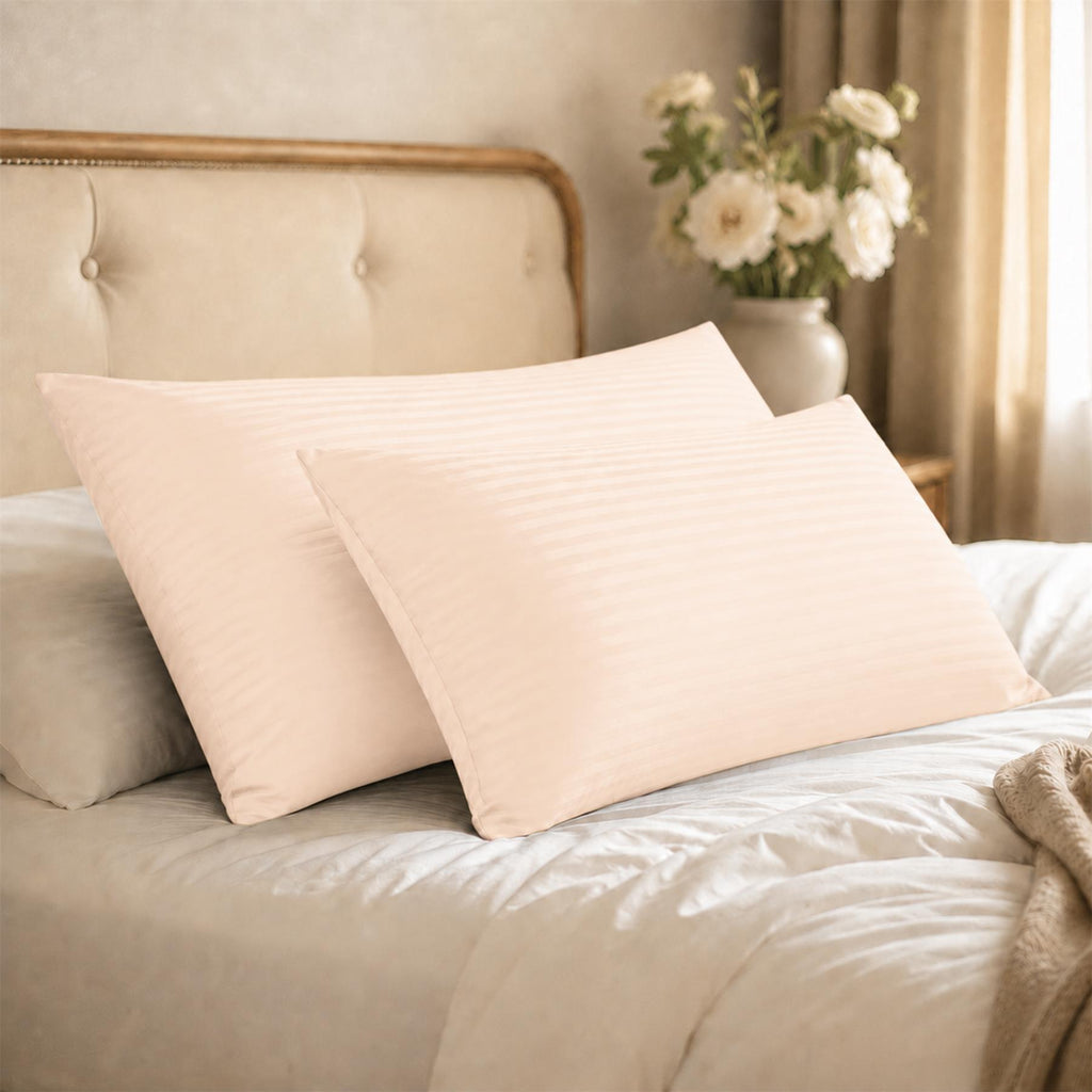 Night Zone Satin Stripe 100% Cotton 250 Thread Count Housewife Pillow Case