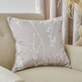 Catherine Lansfield Meadowsweet Floral Jacquard Piped Edge Filled Cushion
