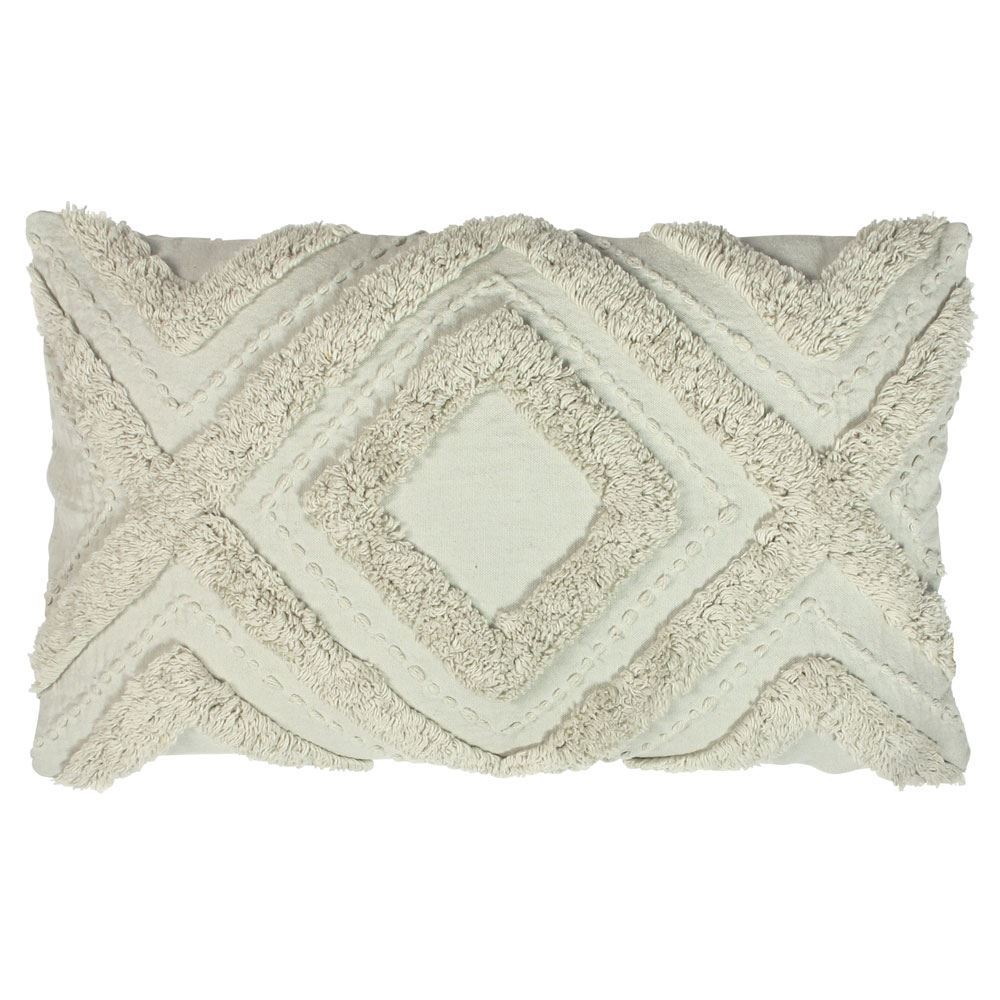 Furn Orson Geometric Tufted 100% Cotton Cushion Cover