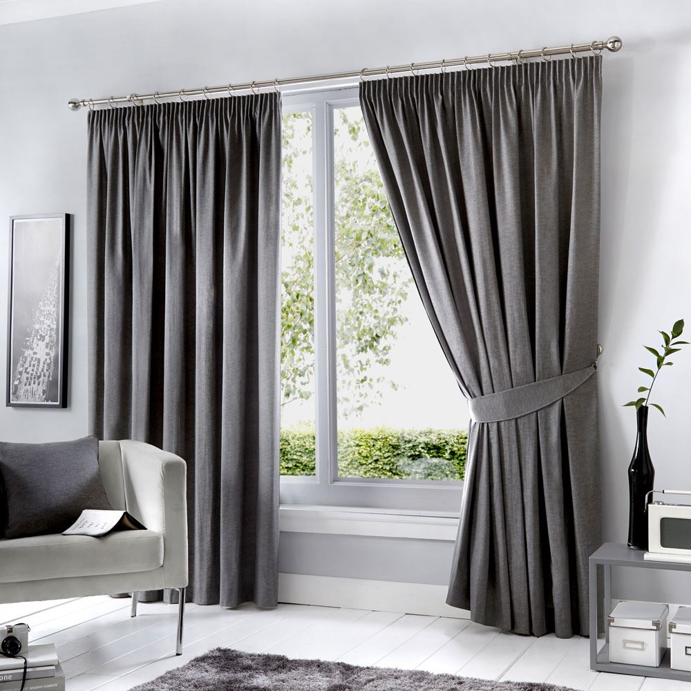 Fusion Dijon Blackout Pencil Pleat Lined Curtains