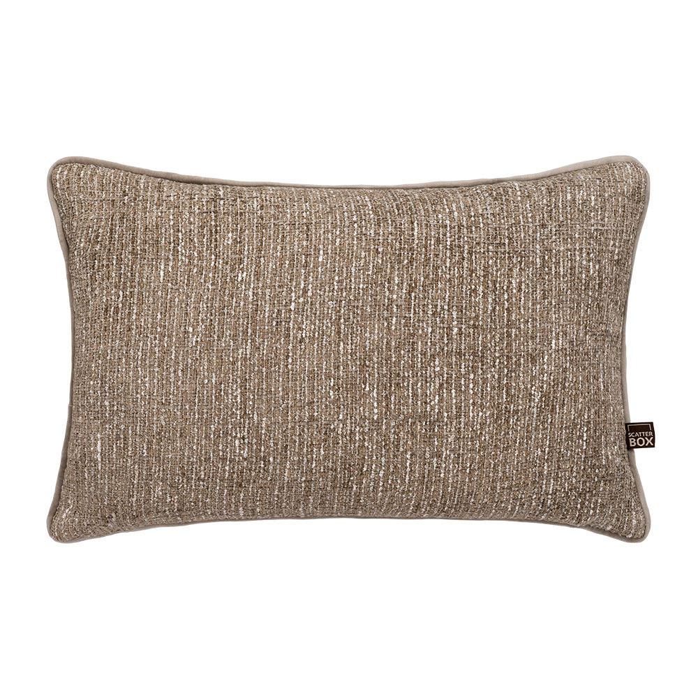 Scatter Box Beckett Textured Woven Jacquard Feather Filled Piped Edge Cushion