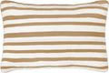 Yard Woven Stripe 100% Cotton Piped Edge Cushion Cover