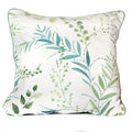 Fusion Fernworthy Leaf Print Piped Filled Cushion