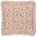 Seventy Three Linen Filigree Vintage Motif Frill Edge Cushion Cover