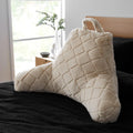 Catherine Lansfield Cosy Diamond Faux Fur High Back Cuddle Cushion Back Rest