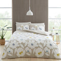 Catherine Lansfield Craft Floral Print Easy Care Reversible Duvet Cover Set