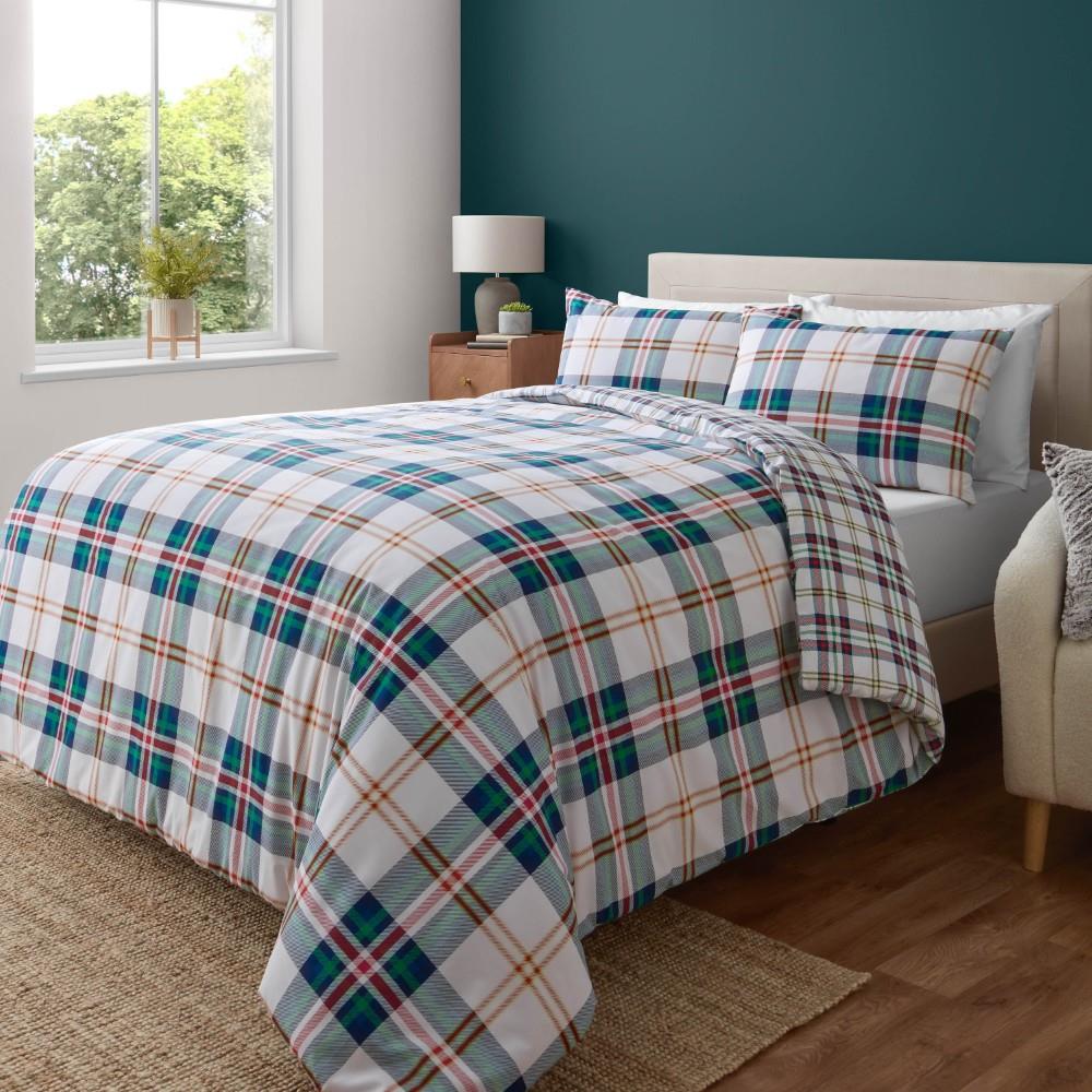 Catherine Lansfield Kelso Reversible Tartan Check Duvet Cover Set