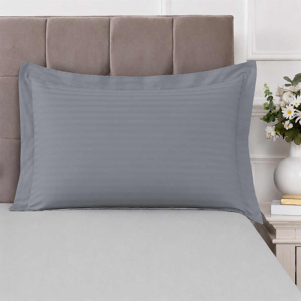 Night Zone Satin Stripe 100% Cotton 250 Thread Count Oxford Pillow Case