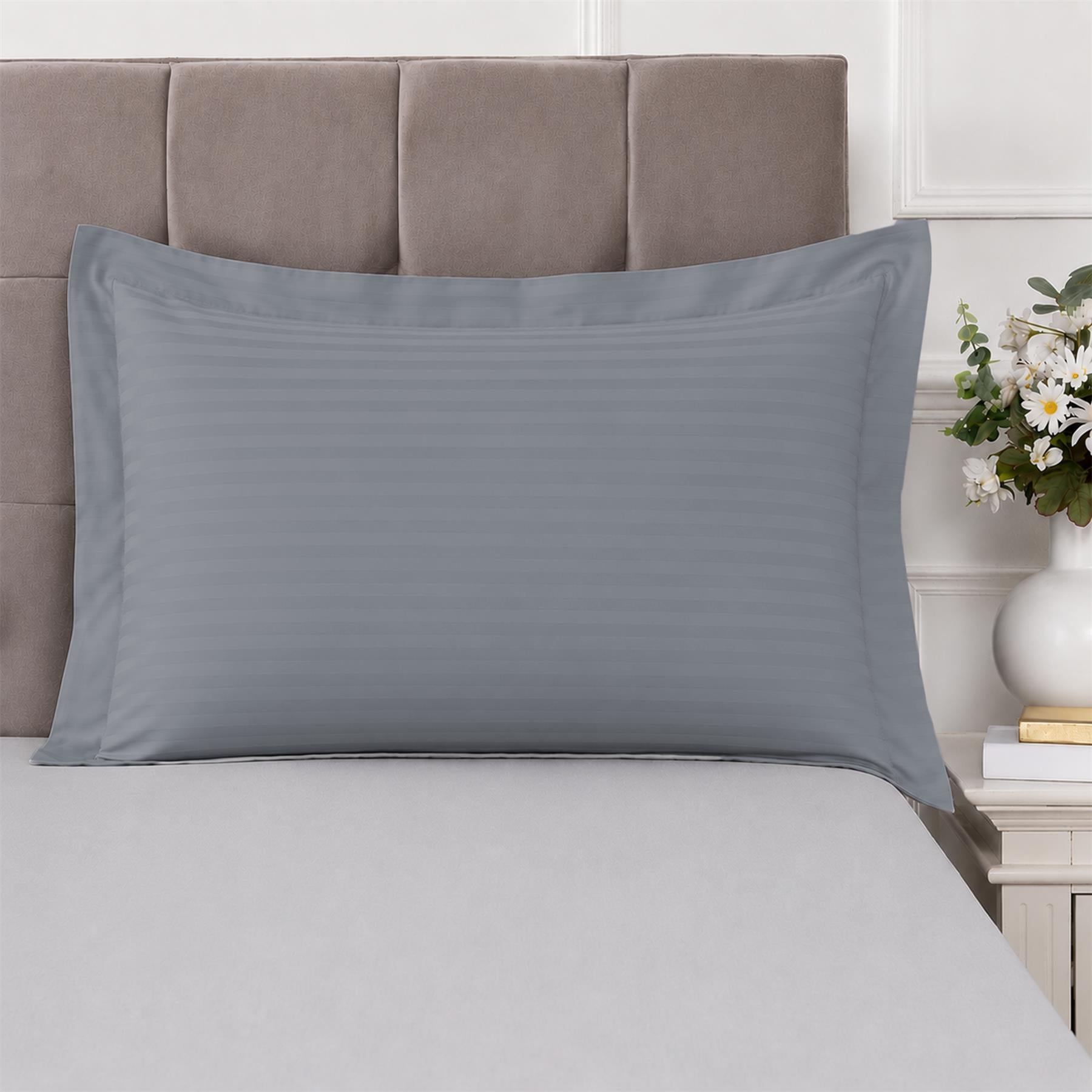 Night Zone Satin Stripe 100% Cotton 250 Thread Count Oxford Pillow Case