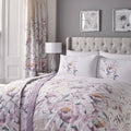 Dreams & Drapes Peony Watercolour Floral Print Pencil Pleat Lined Curtains