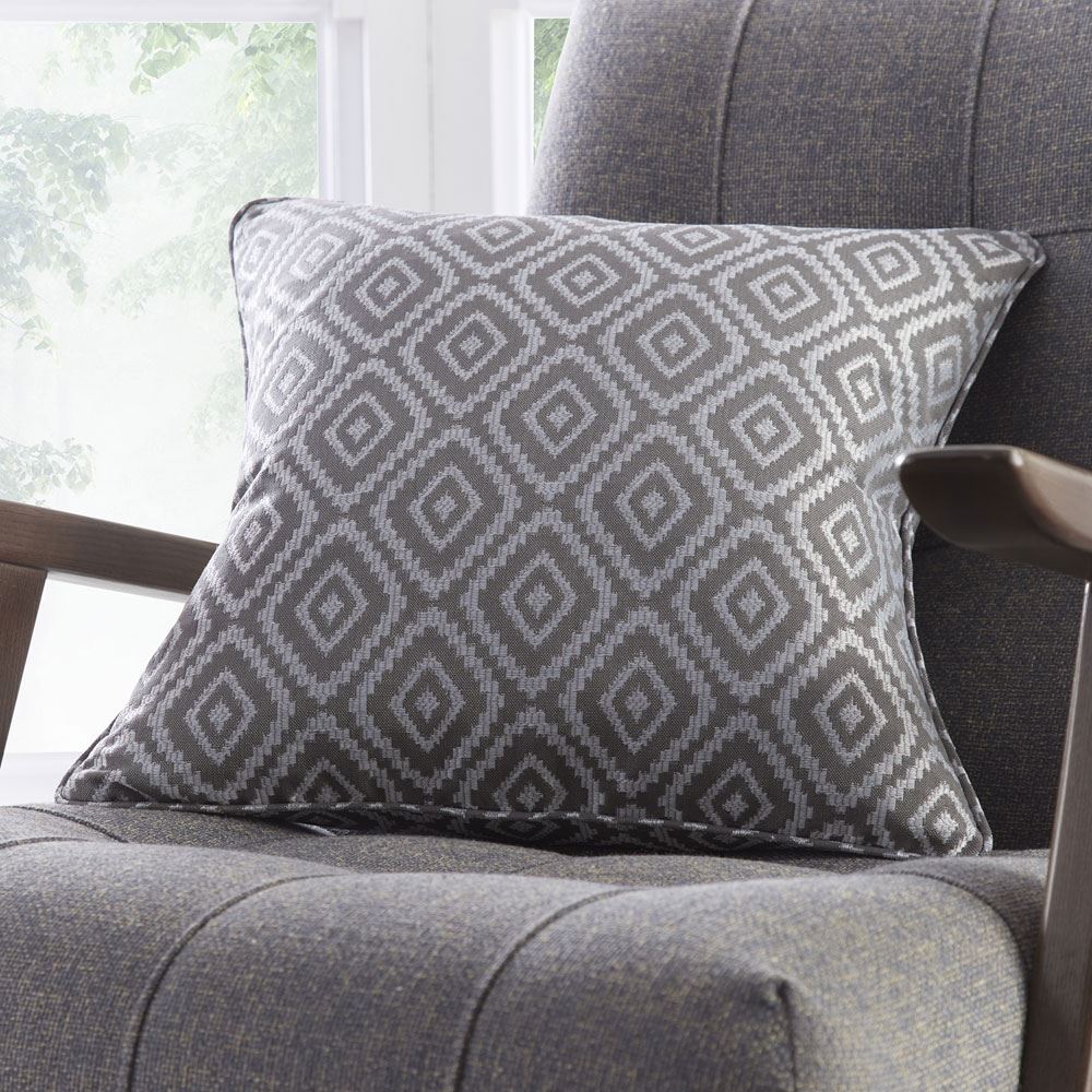 Appletree Loft Asha Geometric Diamond Jacquard Piped Edge Cushion Cover