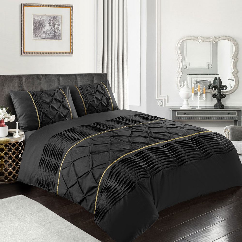 Night Zone Eleanor Pintuck Duvet Cover Set
