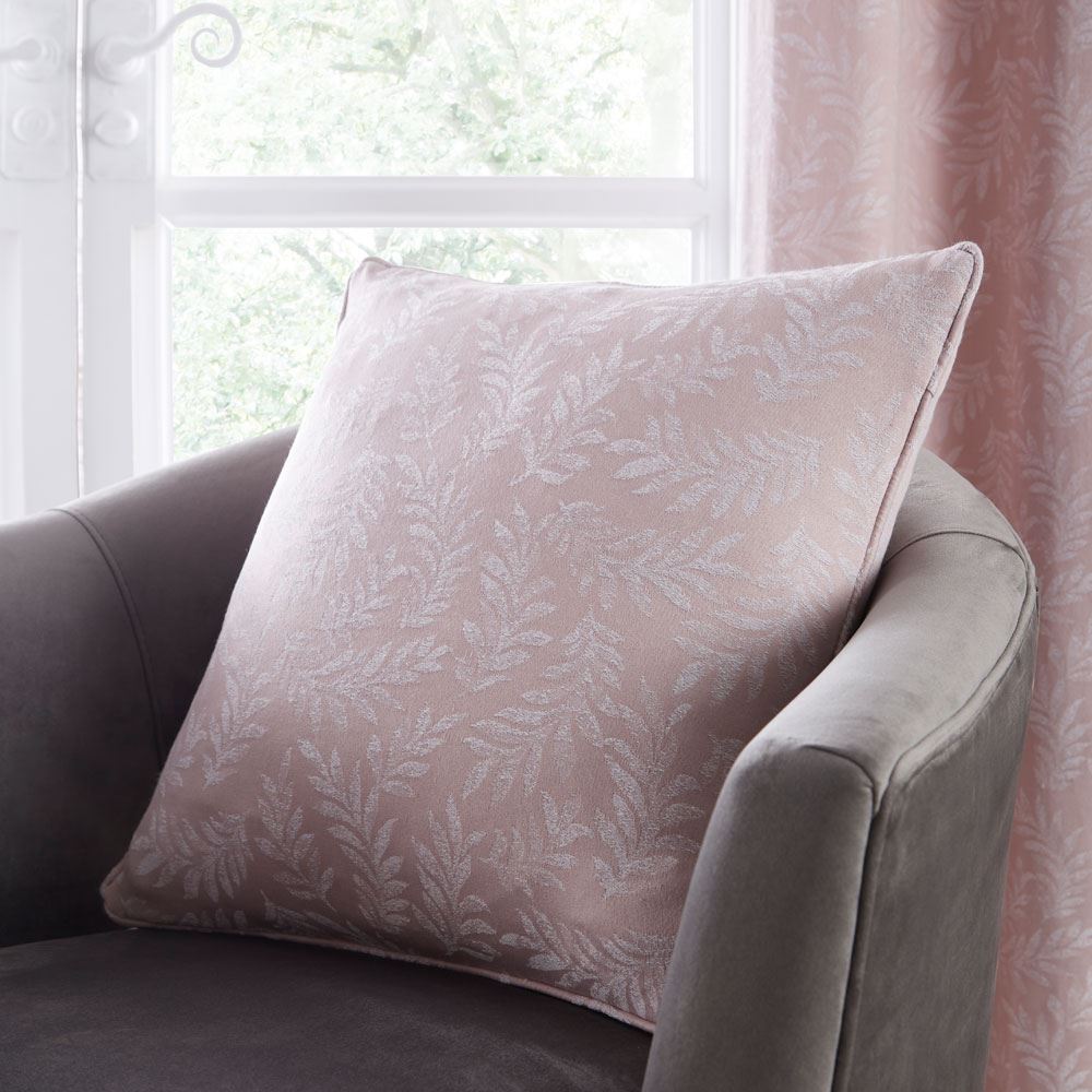 Dreams & Drapes Telford Leaf Jacquard Piped Edge Filled Cushion