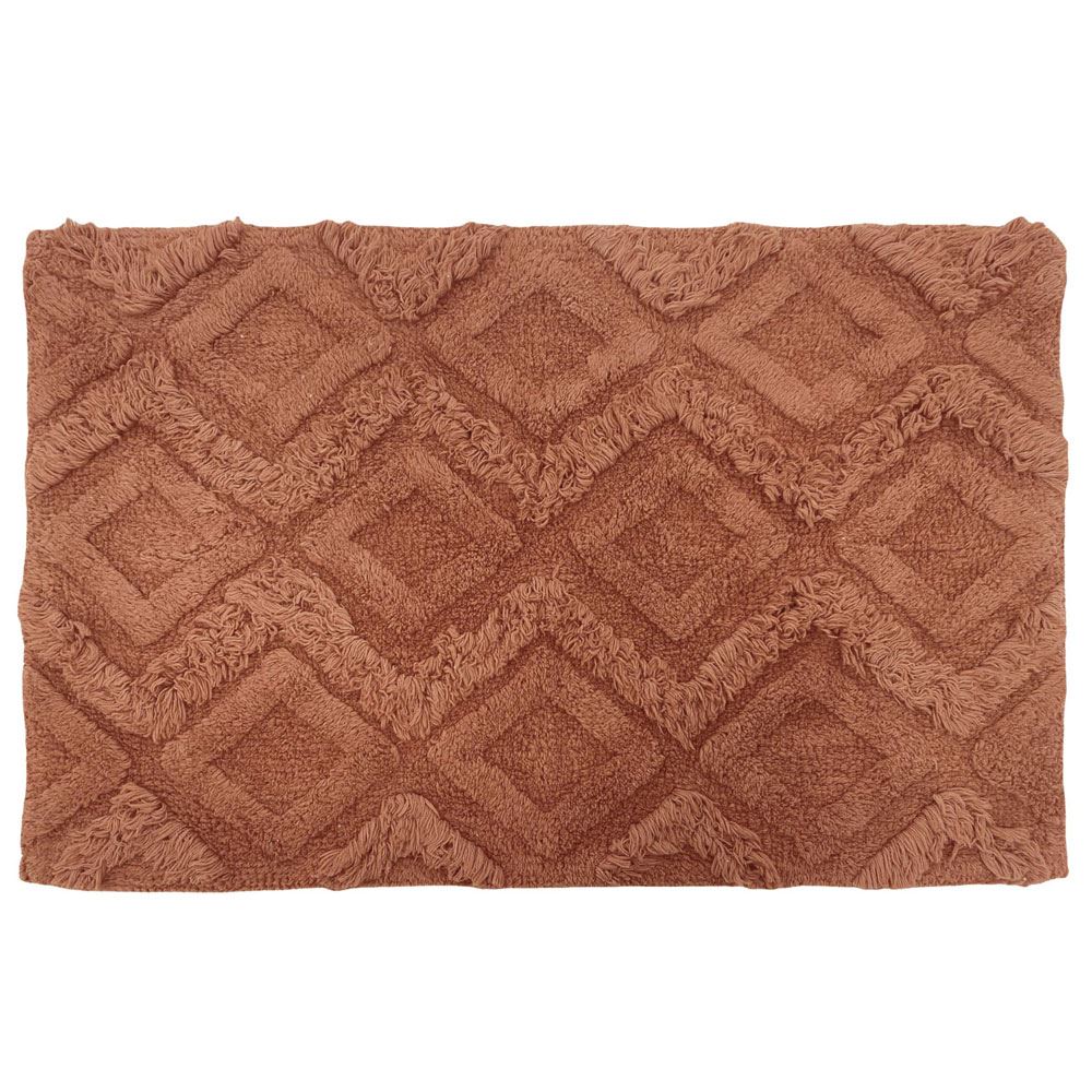 The Linen Yard Diamond Tufted 100% Cotton Bath Mat