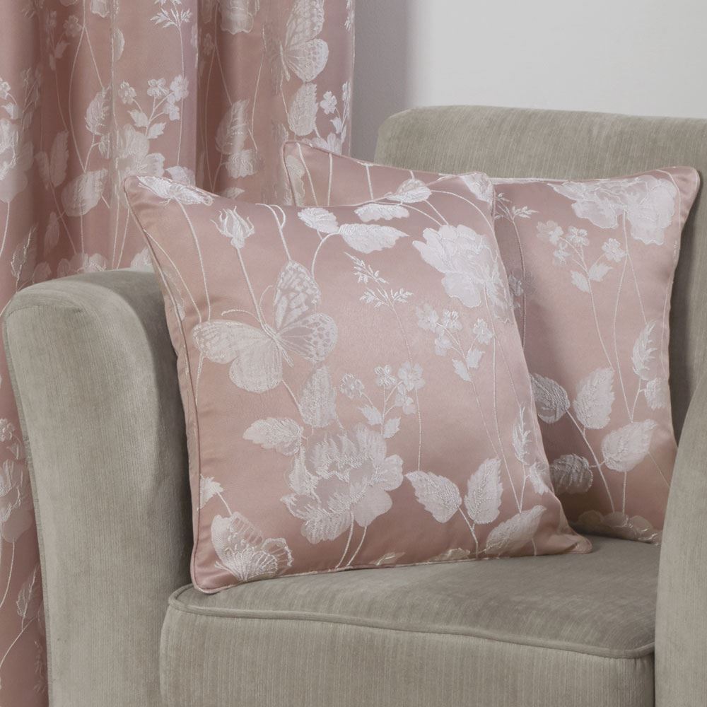 Emma Barclay Butterfly Meadow Floral Jacquard Cushion Cover
