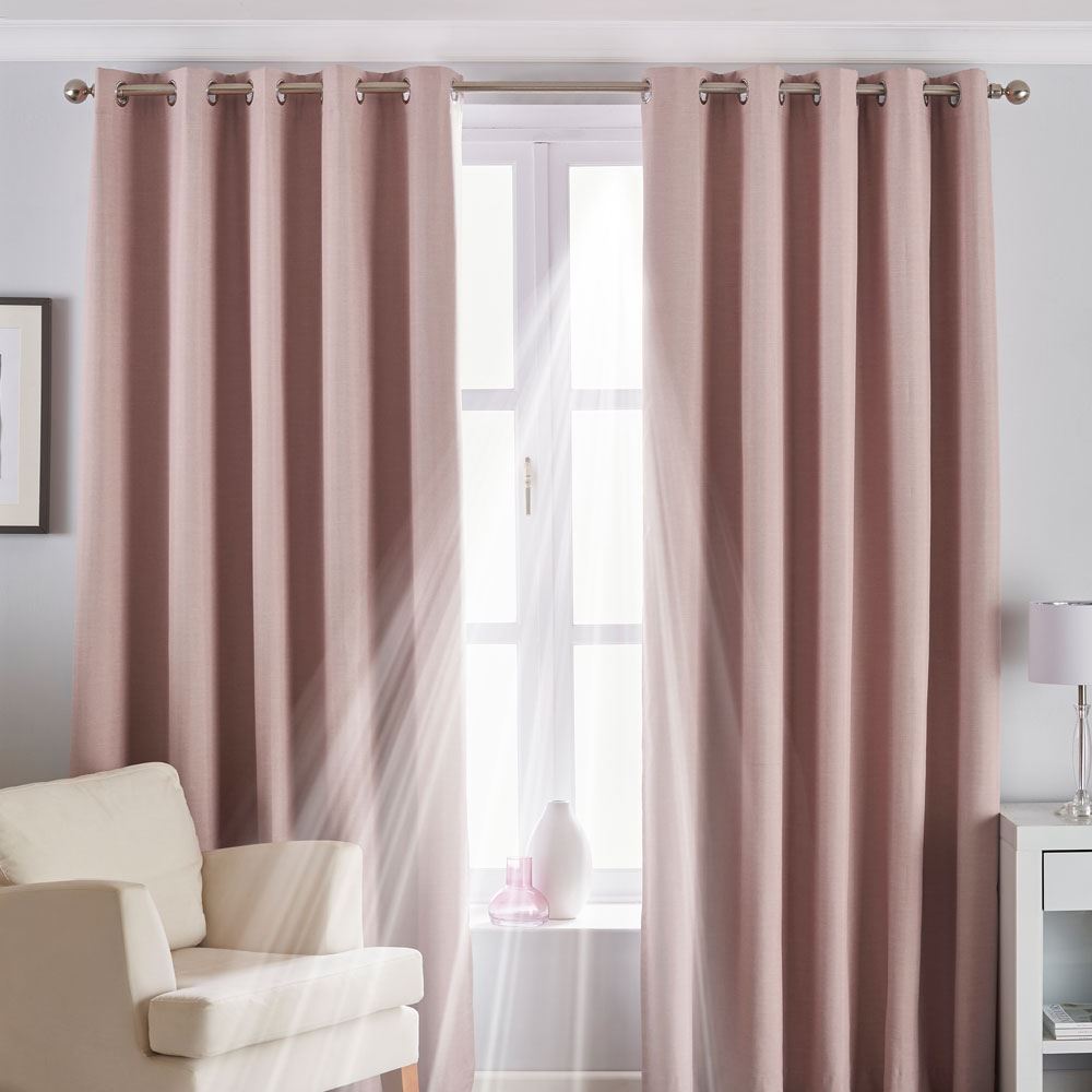 Riva Home Twilight Plain Thermal Blackout Lined Eyelet Curtains