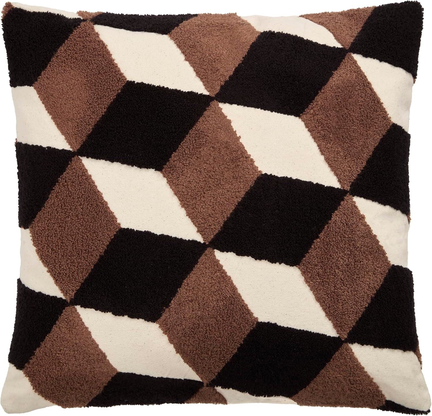 Appletree Hygge Jett Geometric 100% Cotton Filled Cushion