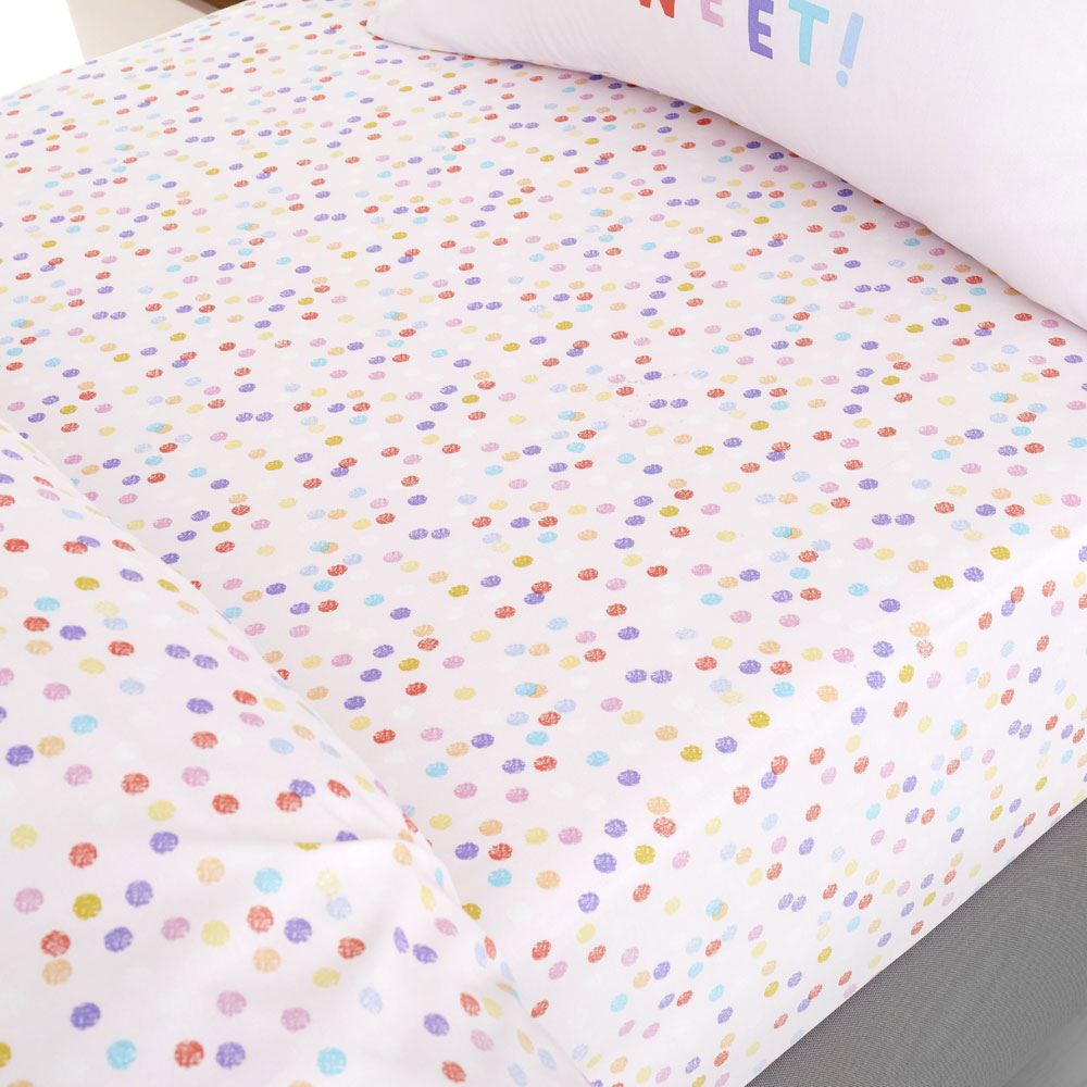 Catherine Lansfield Kids Ice Cream Fundae Print Easy Care Fitted Sheet