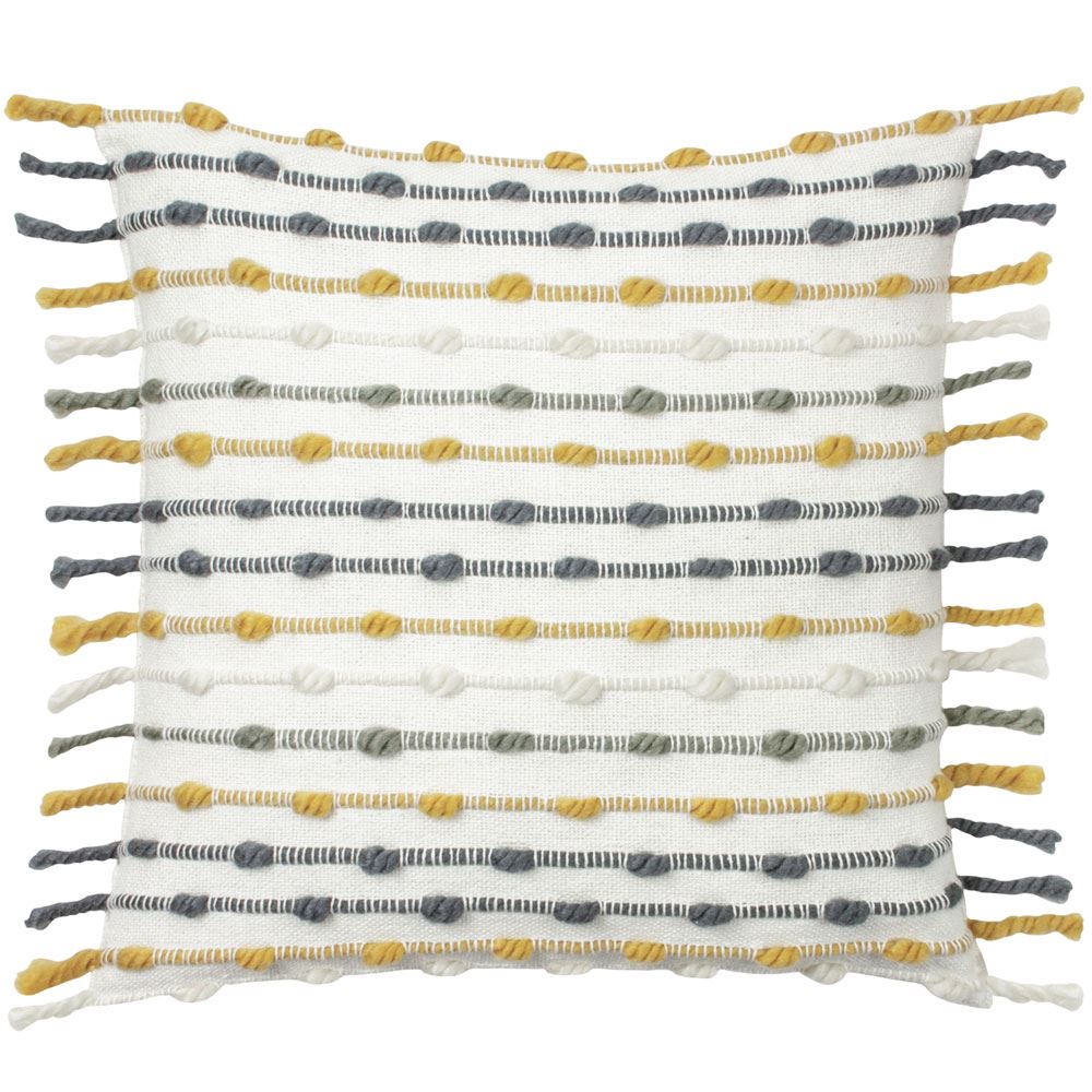 Furn Dhadit Chunky Woven Knit Tasselled Cushion Cover