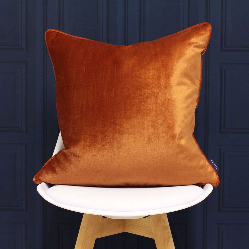 Riva Paoletti Luxe Soft Faux Velvet Piped Cushion Cover